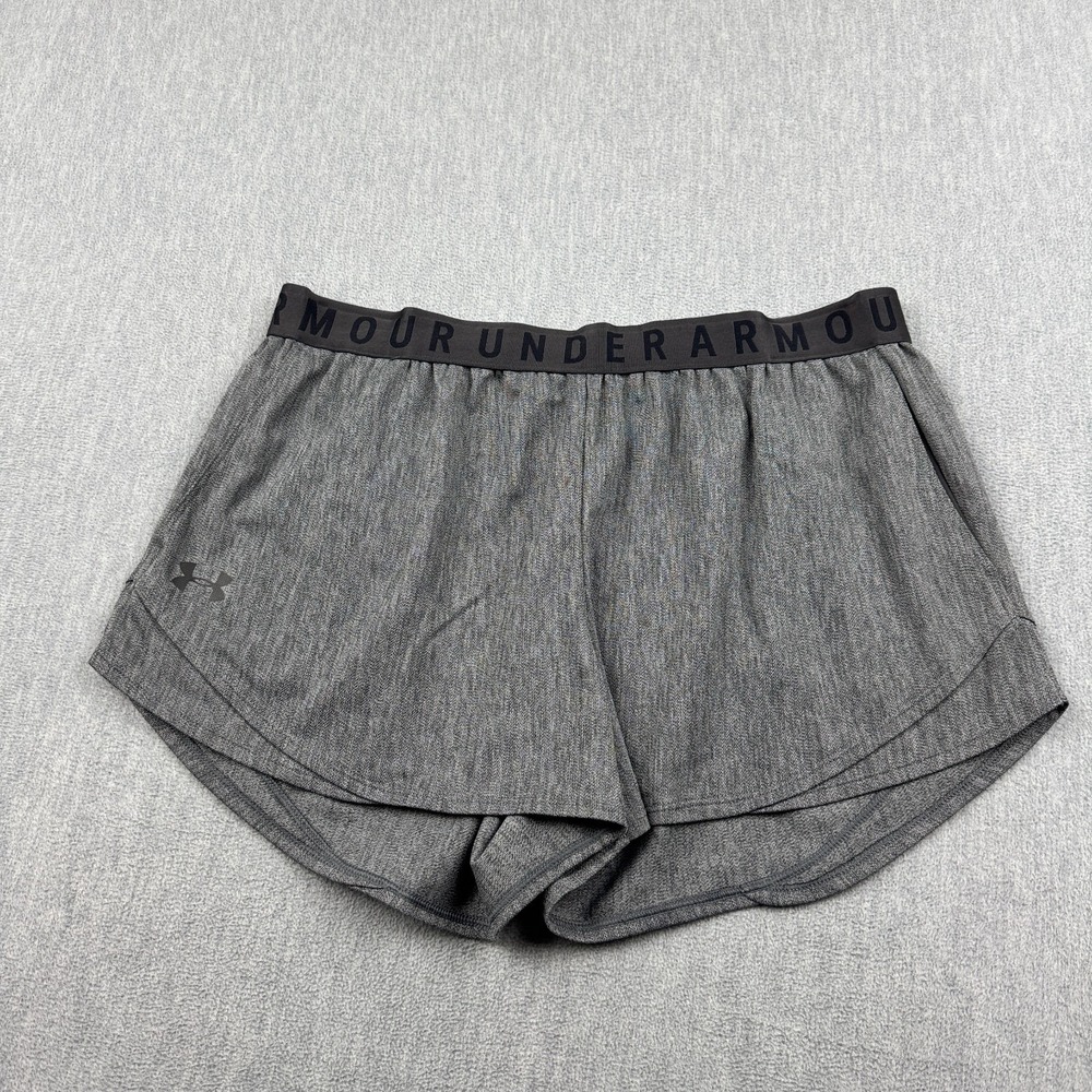 Under Armour UA Shorts Womens XL Gray Play Up Twist‎ 3.0 Athletic Loose Running